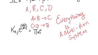 Muli reaction systems and equilibrium - Chemical Engineering Thermodynamics