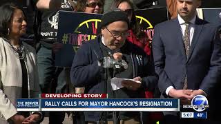Protesters rally at city hall, call for Denver's mayor to resign