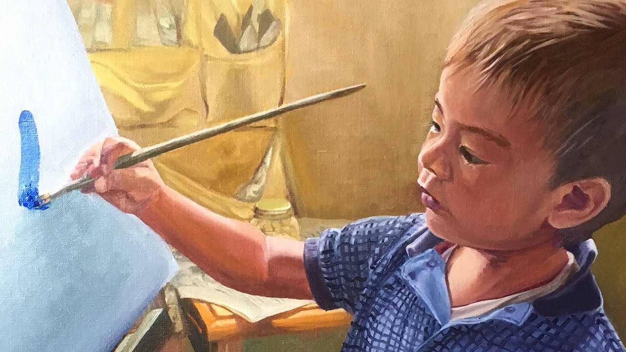 Little Painter : Time Lapse Oil Painting by Jamie Belton