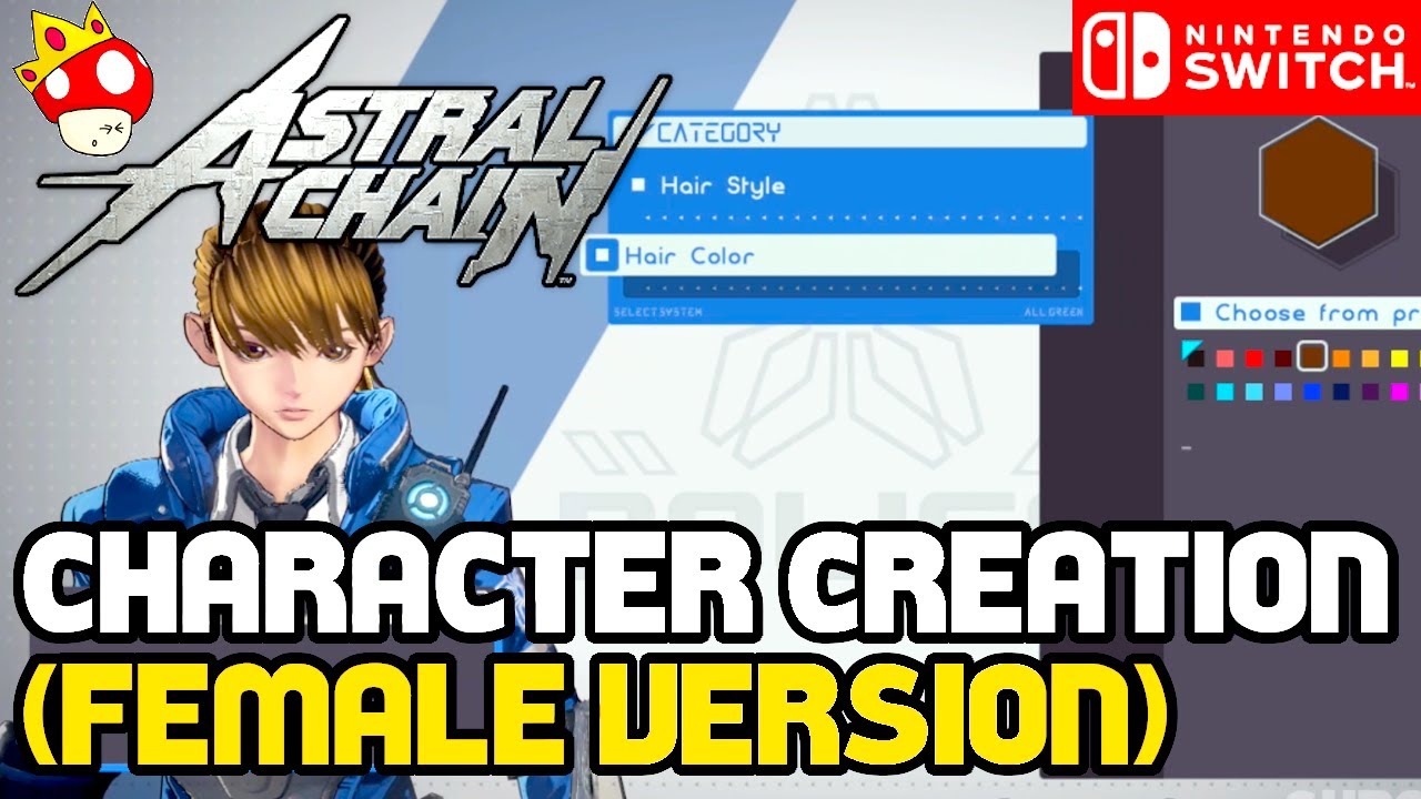 Astral Chain 異界鎖鏈 Character Creation and Customization: FEMALE Version ...