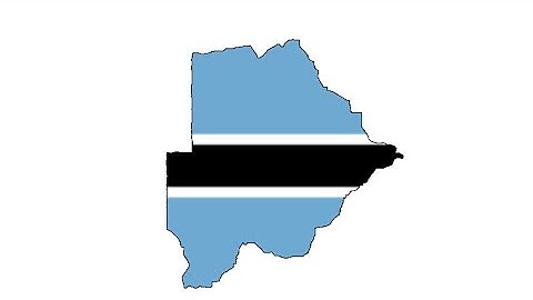 Botswana Flag Map Speed Art