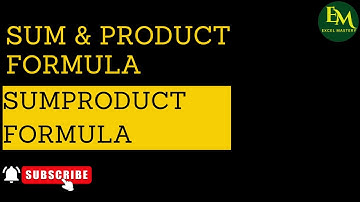 Sumproduct Formula in Excel | Sumproduct Formula in Easy Way in  Hindi #sumproduct #excel #exceltips