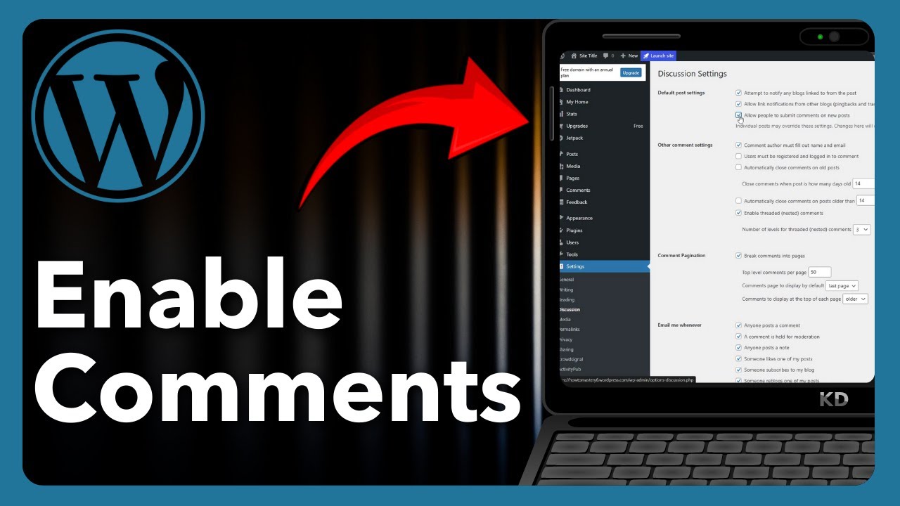 Как включить комментарии в WordPress