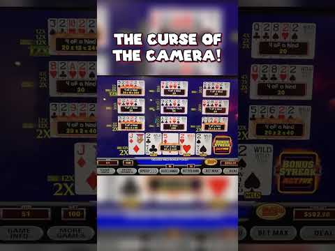 Feels like the machine gets stage fright every time the cameras on! 😅 #videopoker  #casinos