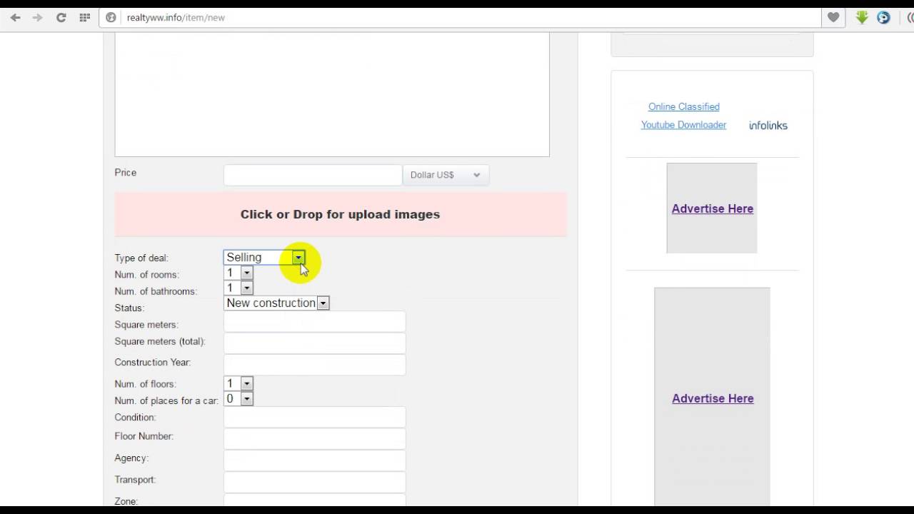 Real Estate Listings. Advertise for Free on International Website