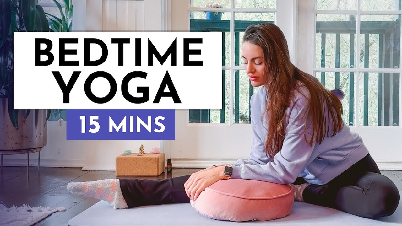 15 Min Bedtime Yoga Stretch to Relax and Sleep DEEP - YouTube