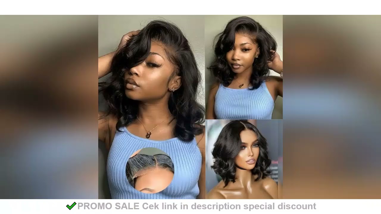 Bob Wig 5X5 Hd Lace Closure Wig Short Glueless Body Wave Human Hair Wigs 13X6 Hd Lace Wigs 220 Densi