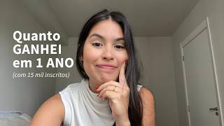 Quanto GANHO do YouTube com 15 MIL INSCRITOS