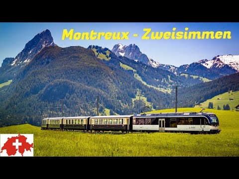 Epic Train Travel: Montreux To Zweisimmen In The Goldenpass Belle Epoque Train | Switzerland 4K