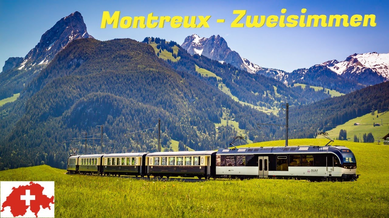 Epic Train Travel Montreux to Zweisimmen in the GoldenPass Belle