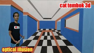 OPTICAL ILLUSION 3D WALL PAINTING | MURAL 3D WALL | 3D WALL DECORATION EFFECT