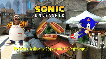 Sonic Unleashed Side Quest #5 HotDog Challenge All lvl1s (Spagonia) [Daytime] (PS3)