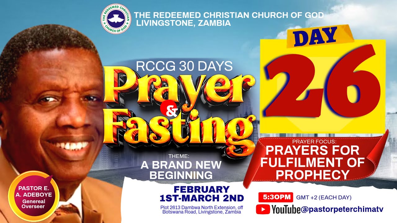 DAY 26 OF THE 30 DAYS II RCCG 2026 FASTING AND PRAYERS II PST PETER CHIMA II 26TH FEB. 2026