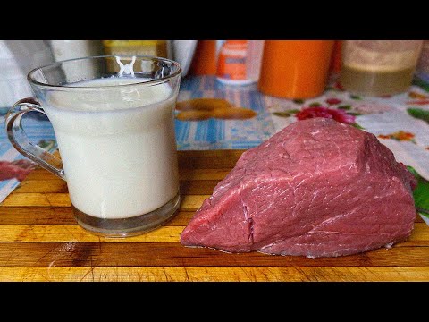 Beef and milk.