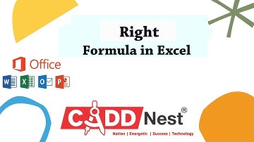 CADD NEST || RT NAGAR || Right Formula in Excel || KANTHARAJ .N