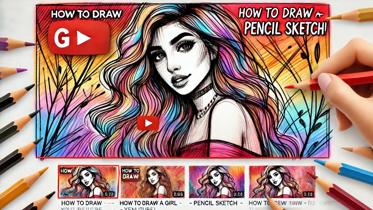How to Create a Beautiful Girl Portrait | Drawing Tips - YouTube