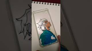 Drawing Tanjiro Kamado on a clear case #anime #drawing #animeart #animeartwork #art