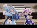 【MMDホロライブ】わたしを甘やかすなら short ver 【雪花ラミィ/湊あくあ】