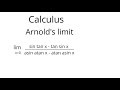 Calculus:  Arnold's limit