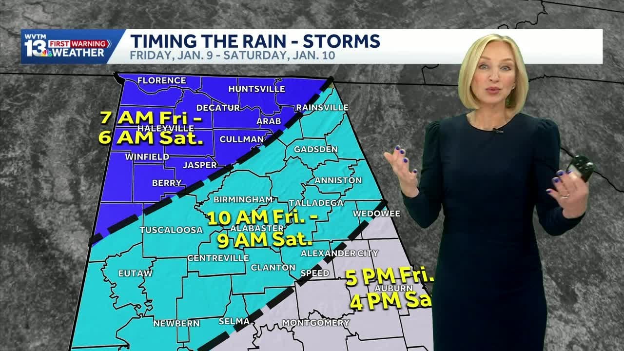 First Warning Impact Days: Heavy rain and strong storms may lead to flash flooding across Alabama.