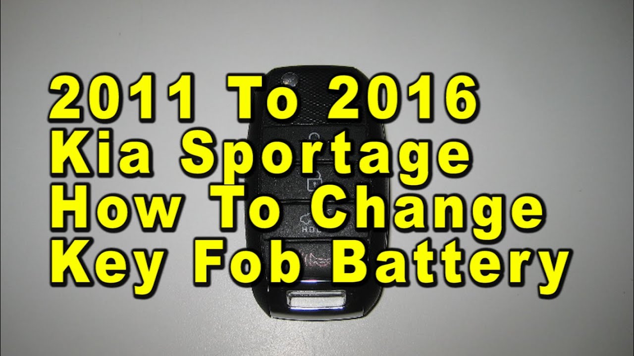 2011 To 2016 Kia Sportage How To Change Key Fob Battery With Part Number