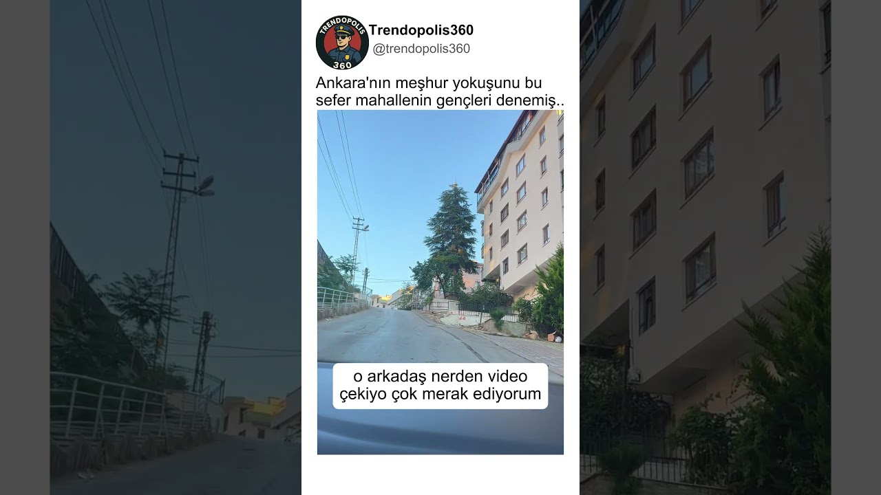 Meşhur Ankara Yokuşunu Bu Sefer Mahalleli Gençler Test Etmiş..🤔