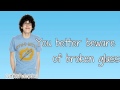 Matt bennett  broken glass lyrics