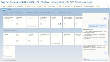 CAI Custom Code Adaptation   FAQ Chatbot Integrated With SCP Fiori Launchpad