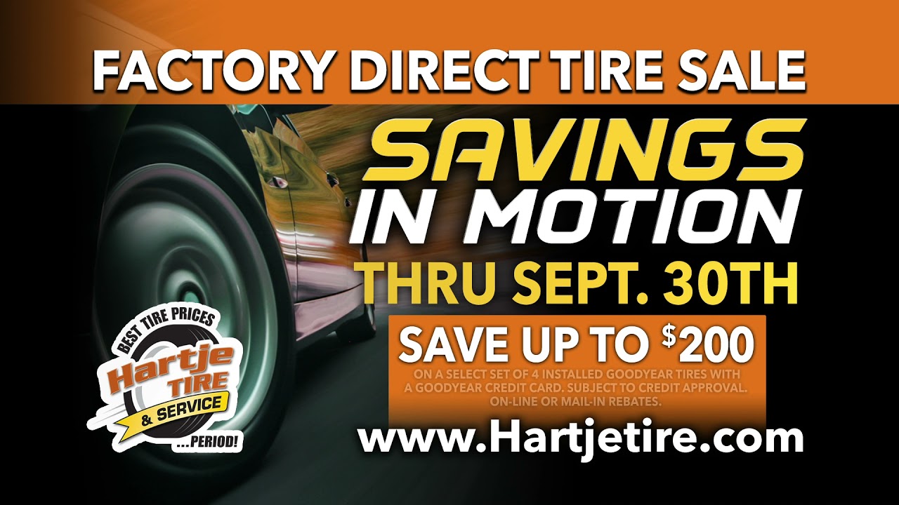 Hartje Tire & Service Center Factory Direct Tire Sale September 2021 YouTube