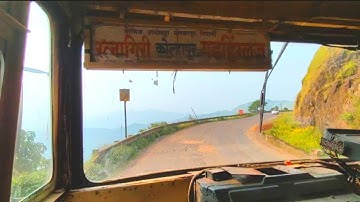 MSRTC Lalpari Bus Journey Amba Ghat View. #msrtc #ambaghat #travel