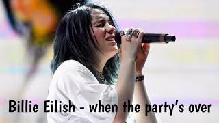 NIGHTCORE \/\/ Billie Eilish - when the party’s over | live at Coachella 2019 [lyrics]