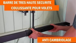 SDTOOLS Lot de 2 bloqueurs de porte pour porte d'entrée, barre battante,  verrou de sécurité pour empêcher l'entrée de force : : Bricolage