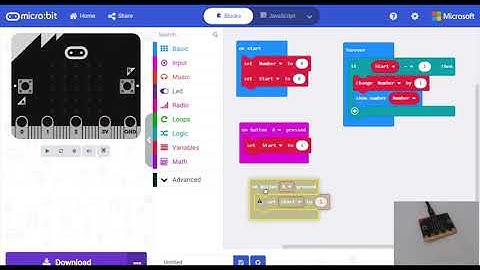 Microbit Lesson - 1 How to make a stop watch