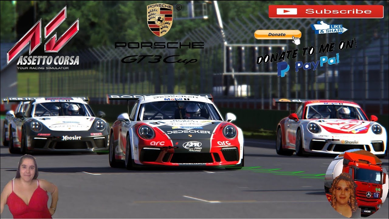 Assetto Corsa Porsche 911 Gt3 Cup Test Porsche Carrera Gt3 Cup 2017 Race Imola Italy Gameplay Ita Youtube
