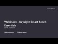 Webinaire  nouvelle srie keysight smart bench essentials  mb electronique