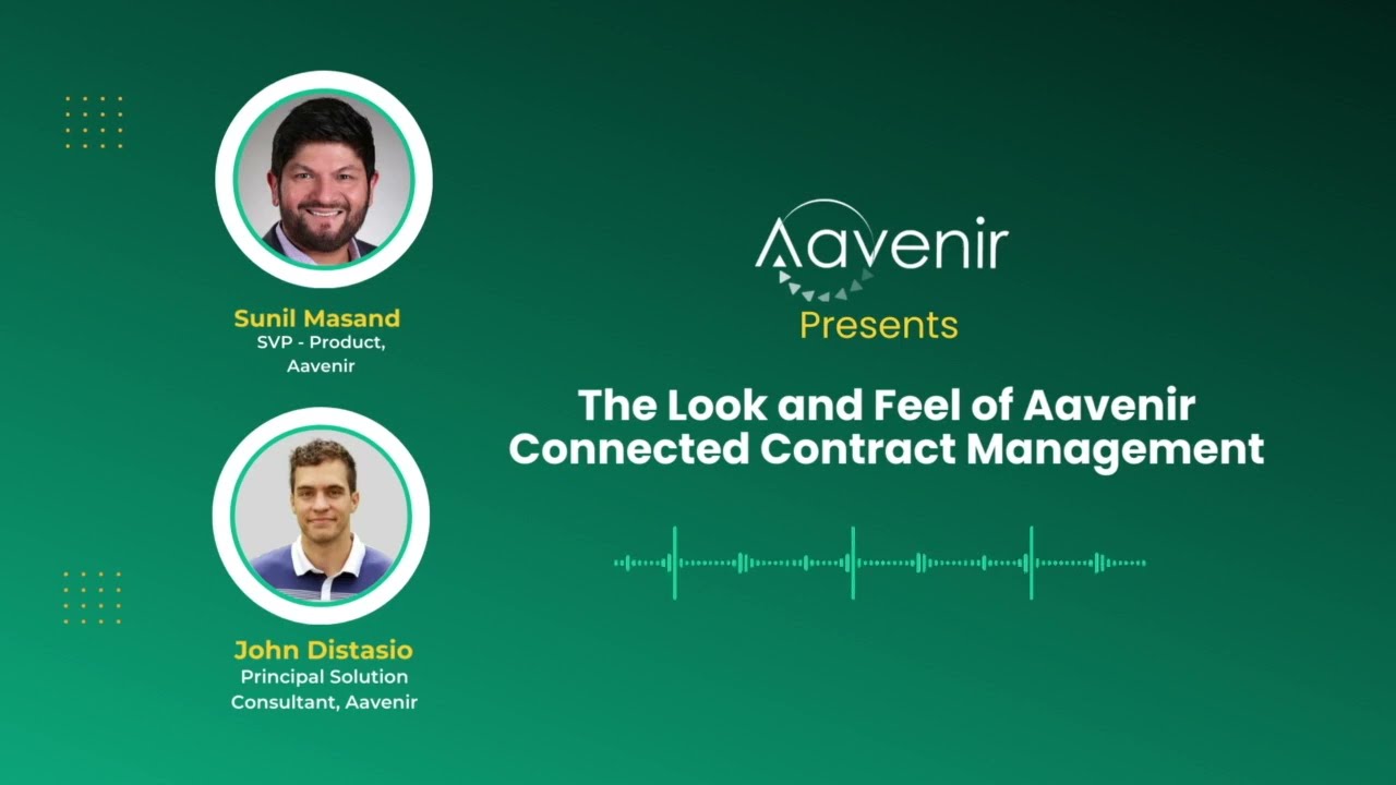14 - The Look and Feel of Aavenir Connected Contract Management Experience