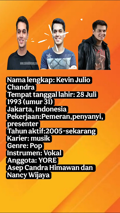 Kevin Julio : Biodata Lengkap !! #breakingnews #videoviral #pemeran#penyanyi #presenter