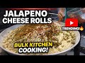 10000 Jalapeno Cheese Rolls Making | Massive Bulk Kitchen Cooking | Street Food Factory!