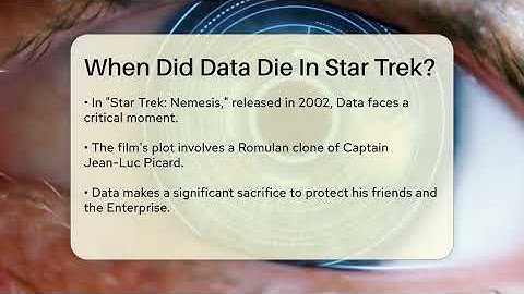 When Did Data Die In Star Trek? - The SciFi Reel