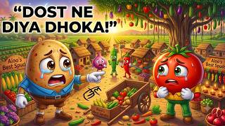 His Best Friend Betrayed Him! Aloo & Tamatar Emotional Story | Vegetable Village World