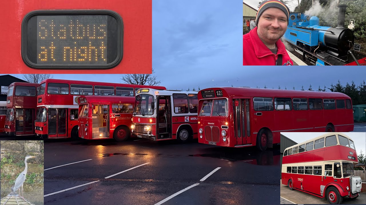 Statbus at Night, an event at Statfold Barn Railway 21/02/2026