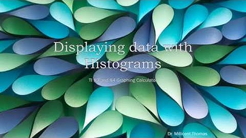 Displaying data with Histograms (Using TI 83/84 Graphing Calculator) 1. 2
