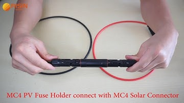 Risin 10x38mm 30A Solar Fuse holder 1000V MC4 PV System Fuse Connector connect with Solar Connector