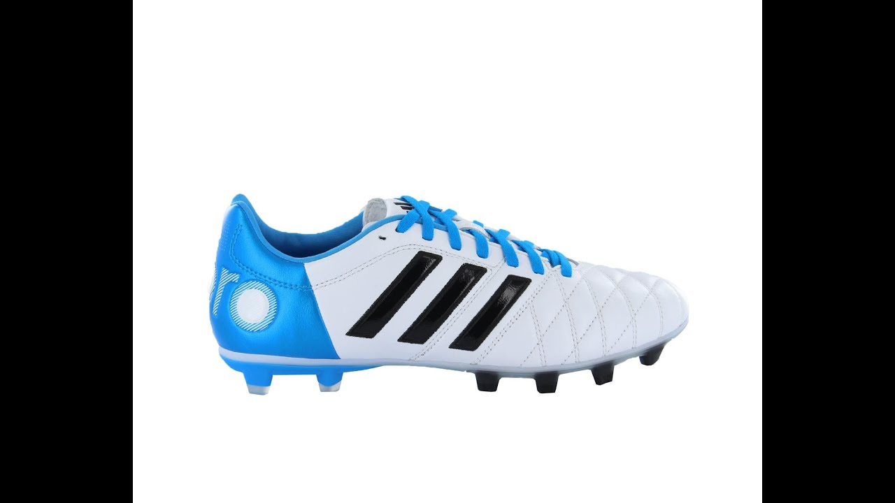 Adidas 11pro TRX FG White / Blue Unboxing \u0026 Review - YouTube