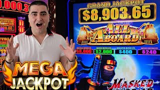 Over 600x MEGA HANDPAY JACKPOT On All Aboard Slot Machine