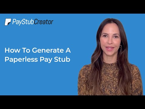 How To Generate A Paperless Pay Stub