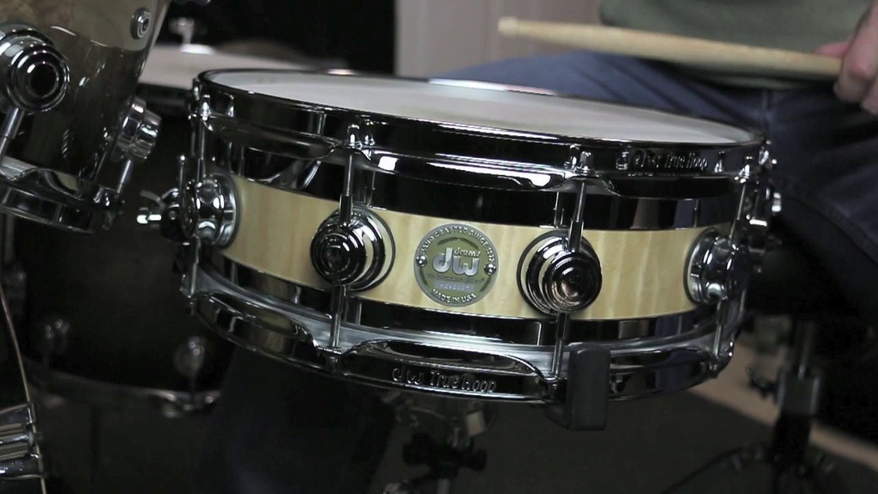 DW Edge Brass-Maple 5.5x14 Used - YouTube