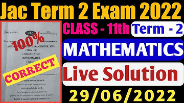 Maths Class 11 Question Paper Solution 2022 | Maths class 11 term 2 questions paper solution