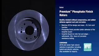 NAPA Brakes Premium™ Phosphate Finish Rotor