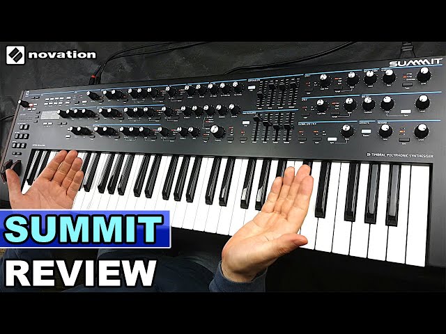 NOVATION SUMMIT - Review, Sounds u0026 Demo | Bi-Timbral Hybrid Synthesizer class=